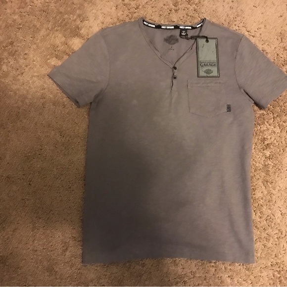 NWT Harley Davidson Garage Polo 2 Button up - Picture 1 of 4